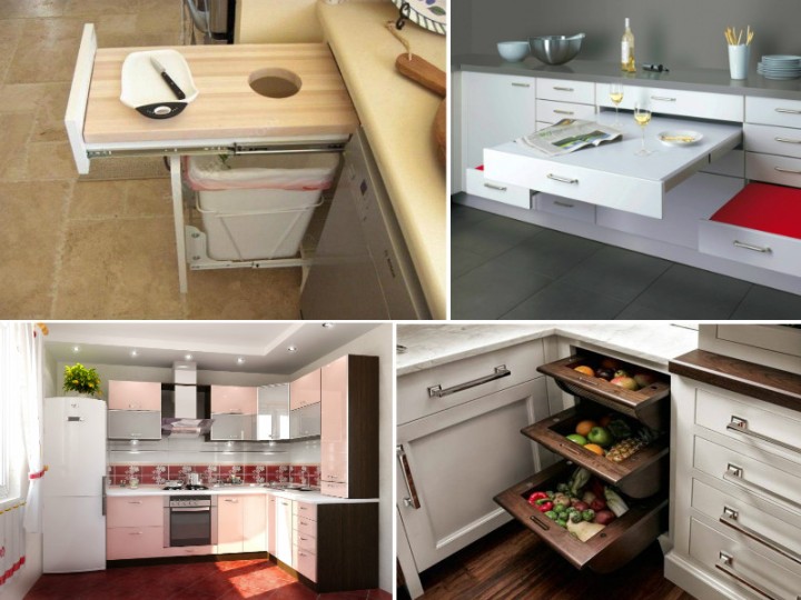 оптимизация пространства на маленькой кухне